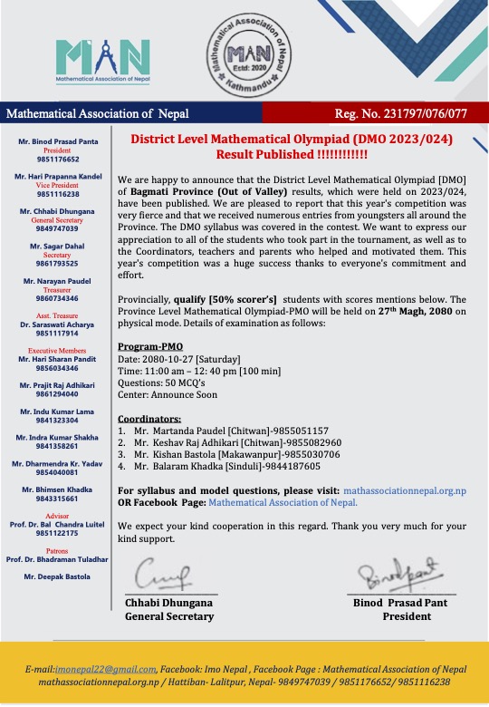 Result of Bagmati Province(Out of Kathmandu Valley)